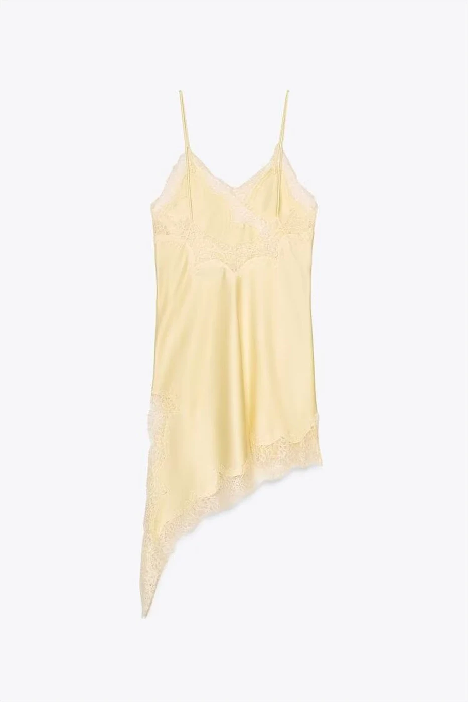 Abiti asimmetrici in pizzo da donna Abiti sexy con scollo a barchetta e splicing in pizzo trasparente con scollo all'americana da donna