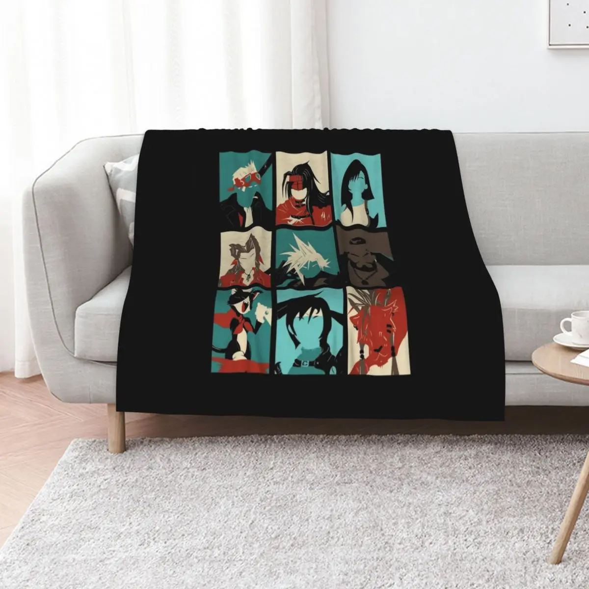 Fantasy Final Seven Throw Blanket Fashion Sofas christmas gifts Flannel Warm Picnic Flannel Fabric Blankets