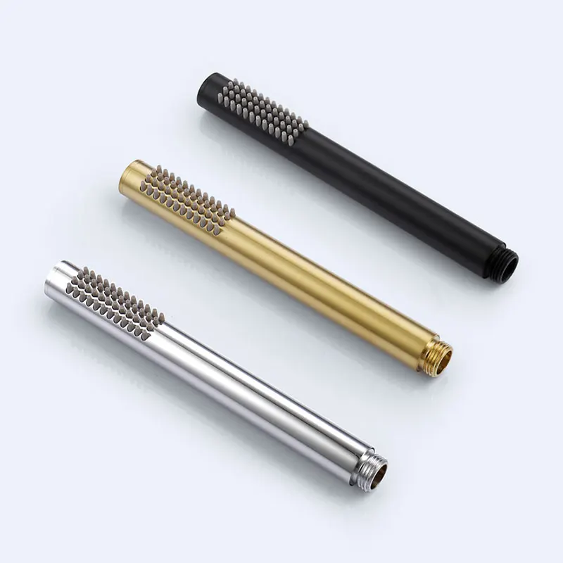 Brass Handheld Shower Head Round Hand Bath Sprinkler Brushed Gold  Bathroom Shower Sprayer Hose Set Shower Head