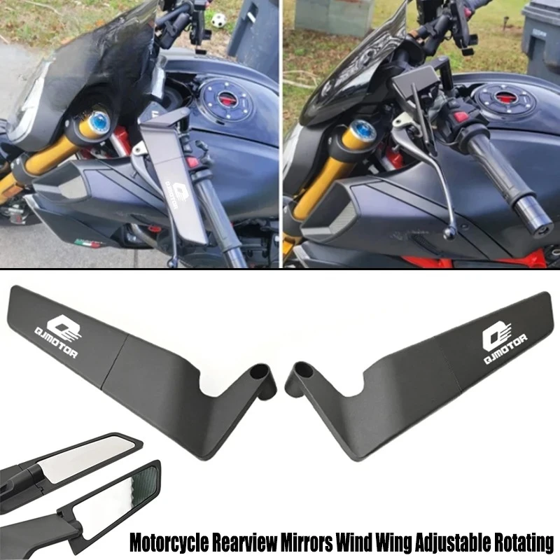 

For Qjmotor Srt Srk Srv 250 300 550 650 800 S Qj 500S 300S Motorcycle Side View Mirror Stealth Winglets Rearview Mirrors Kits