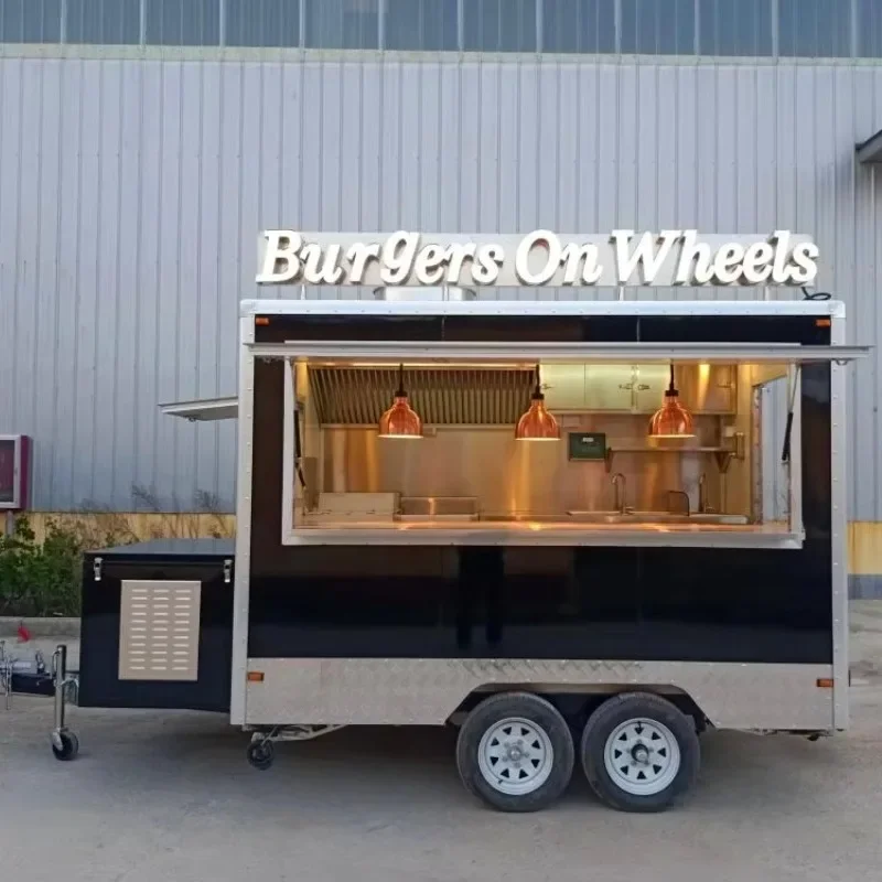 Multi-Function Fast Food Cart Dining Car Truck Mobile Vending Snack Trailer Street Cuisine Service Package Hot Slae