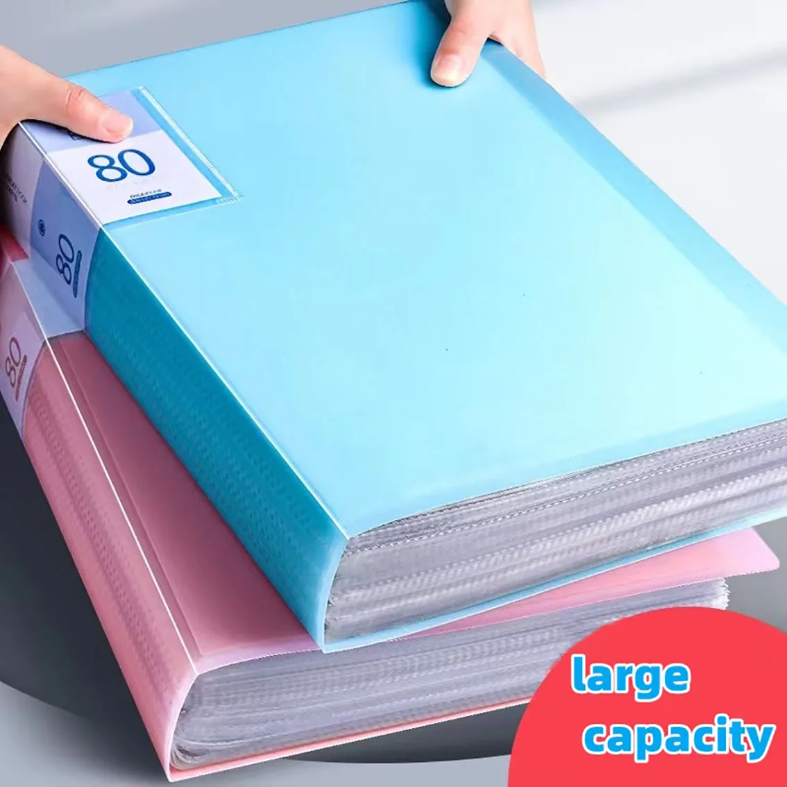 60Page A4 Storage Folder - Durable & Fashionable with Clear View Panels - Morandi Color Collection - Organized Space-Saving