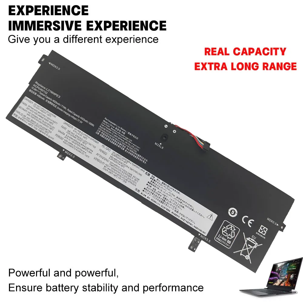 L21M4PE3 15.36V 71Wh 4623mAh Replacement Battery for Lenovo Yoga 7 16IAP7/14IAL7/14ARB7