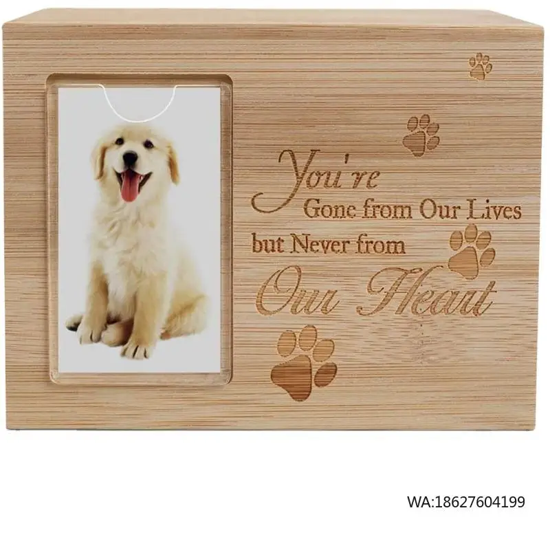 Pet Wooden Eco-Friendly Creative Dog and Cat Pet Coffin Box Modern Handmade Funeral Supplies Memorial Box Pet Urn