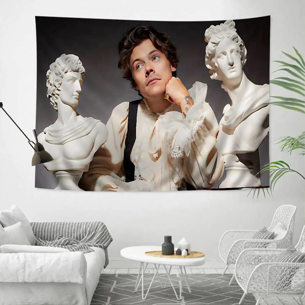 Singer H-Harry Styles Tapestry Art Printing Art Science Fiction Room Home Decor Wall Art Decor