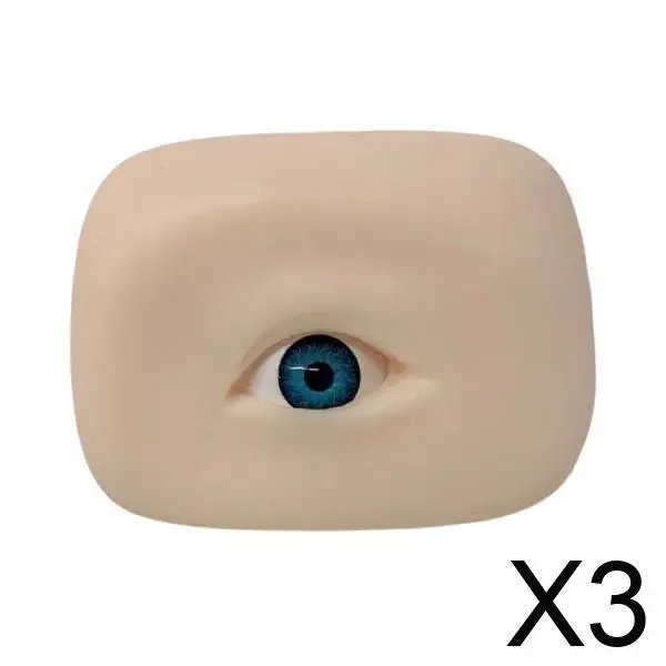 

Blue Silicone Eye Model Realistic Simulation Practice Tool Soft Skin for Eye Makeup Training Beginners