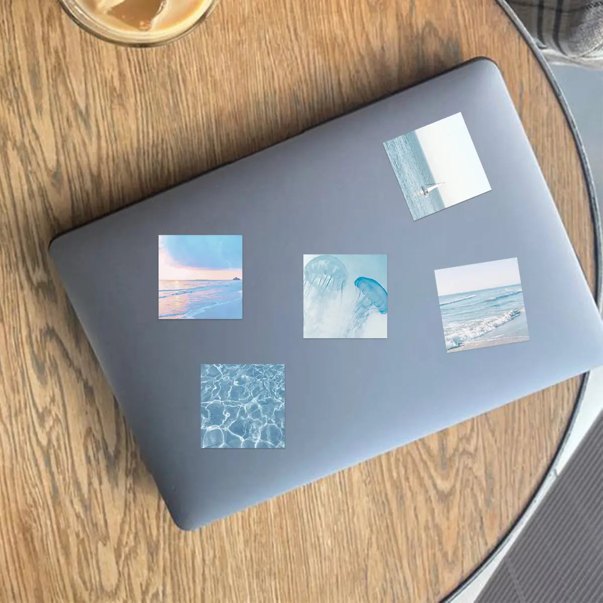 Etori Life 46pcs Creative Sea View Nordic Style Exquisite Patterns Student DIY Laptops,Diaries,Scrapbooks Decoration Stickers