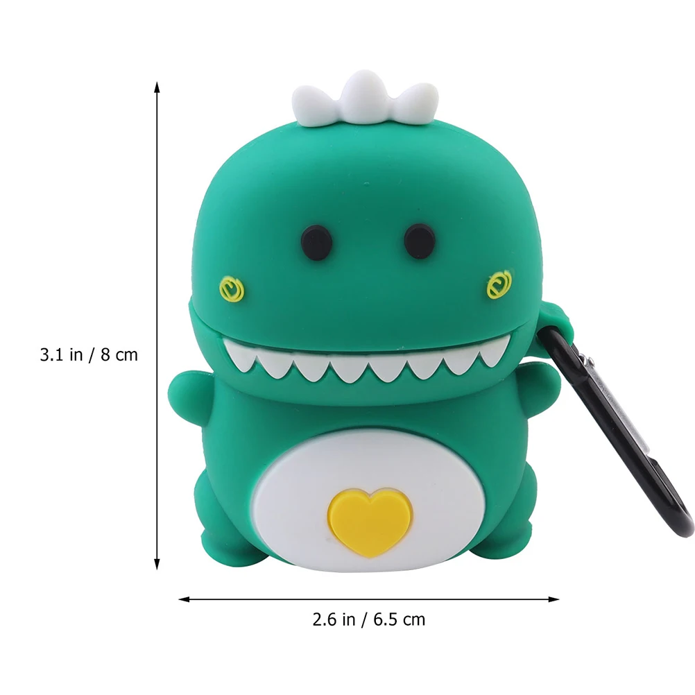 

2pcs Earphone Protective Case Adorable Dinosaur Silica Gel Cover Compatible 2 Cartoon Pattern Portable