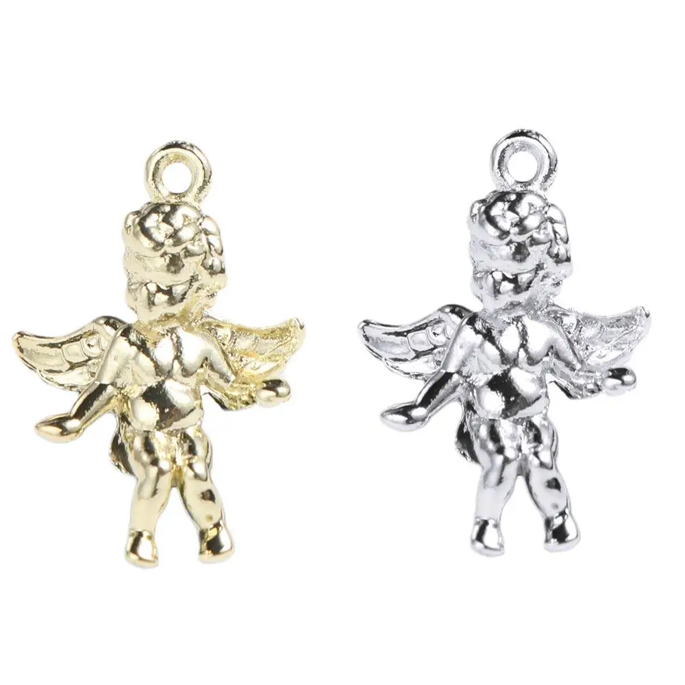 

2Pcs/set Mini Angel Wings Miniatures Handmade Electroplating Cupid Single Pendant 3D Cute DIY Cupid Necklace Accessories