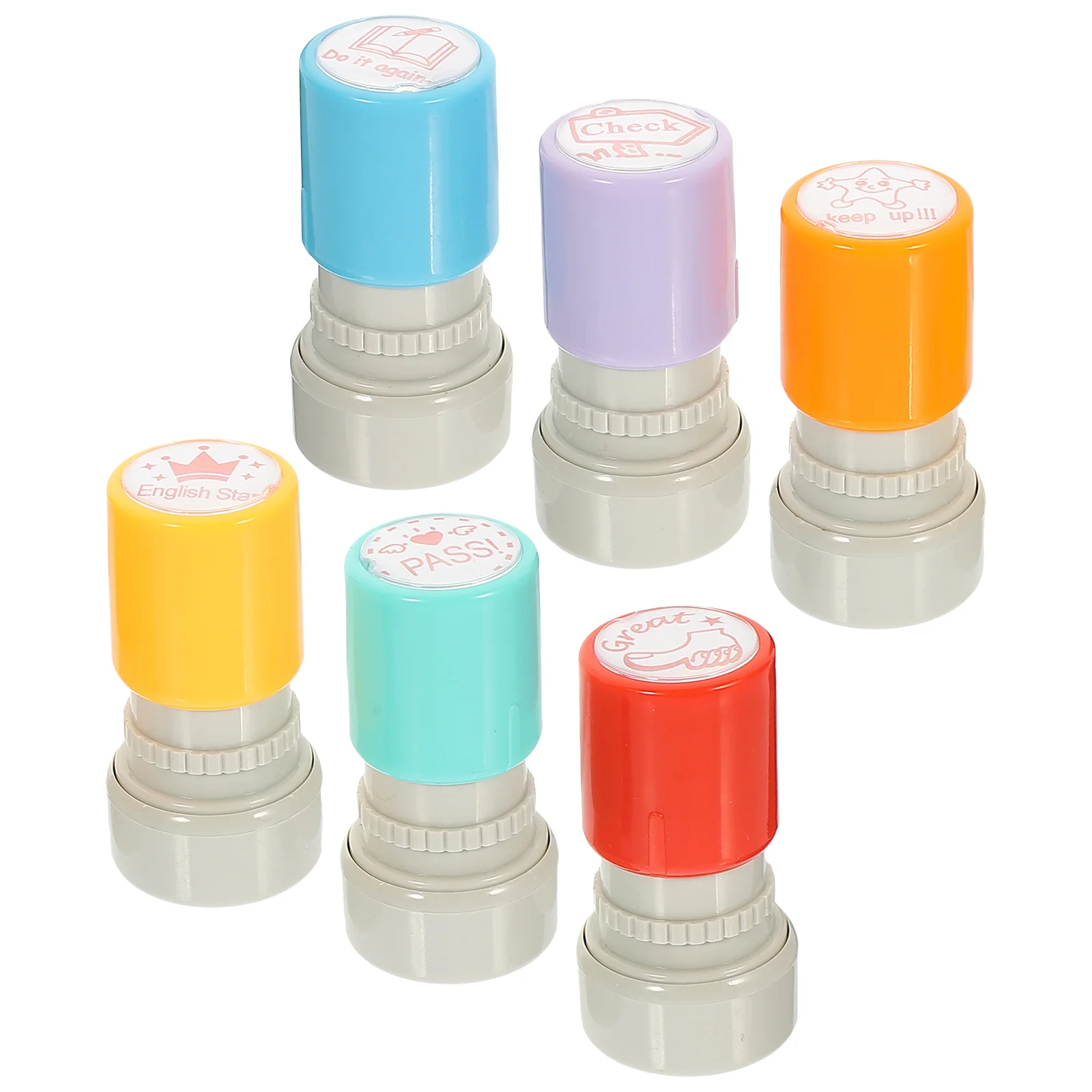 6 Pcs English Comment Stamp Teaching Stamps for Teachers Elementary Must Haves Classroom Supplies Business