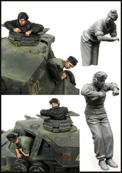 1/35 Scale Resin Figure Model Kit modeling Military Tank Crew Two-Person Miniature Toy Unassembled and Unpainted DIY Diorama