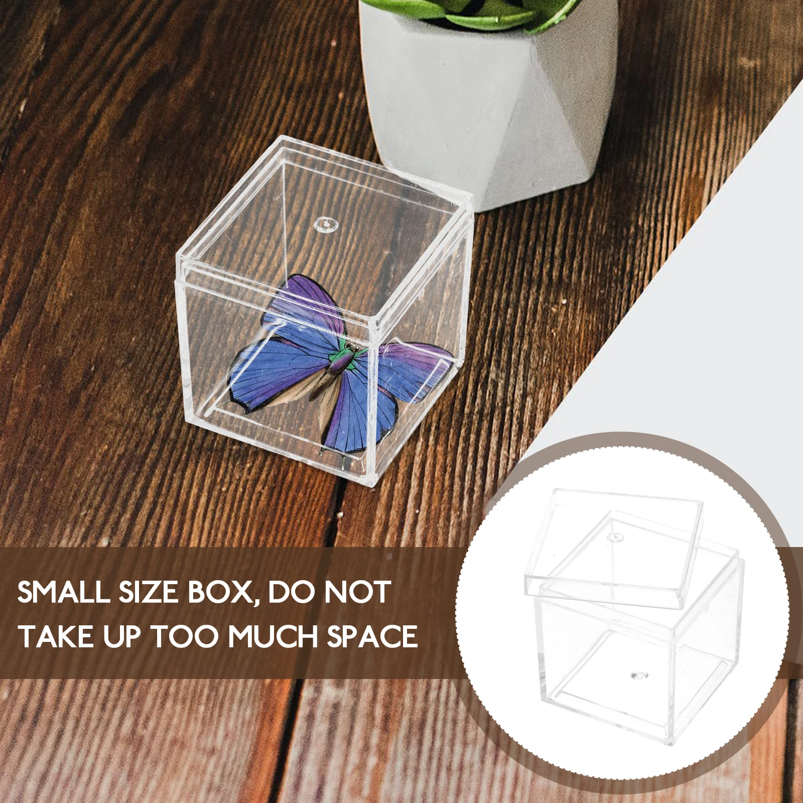 

12pcs Clear Cube Box 30Ml Transparent Display Case Mineral Specimen Storage Stackable Organizer Container Small Specimen