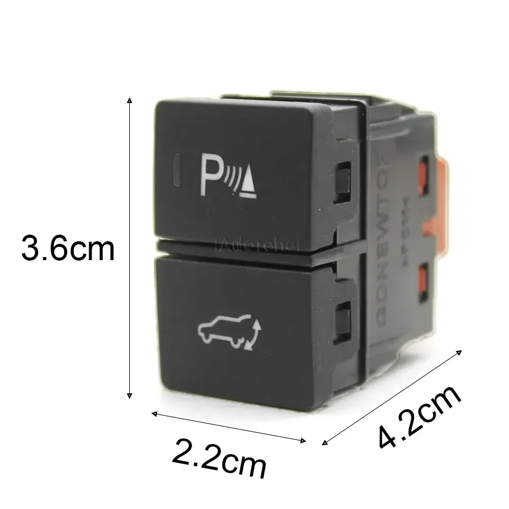1PC Dual Switch Car Green LED Light Parking Radar Trunk Tailgate Push Button Switch for Honda URV CRV AVANCIER CITY