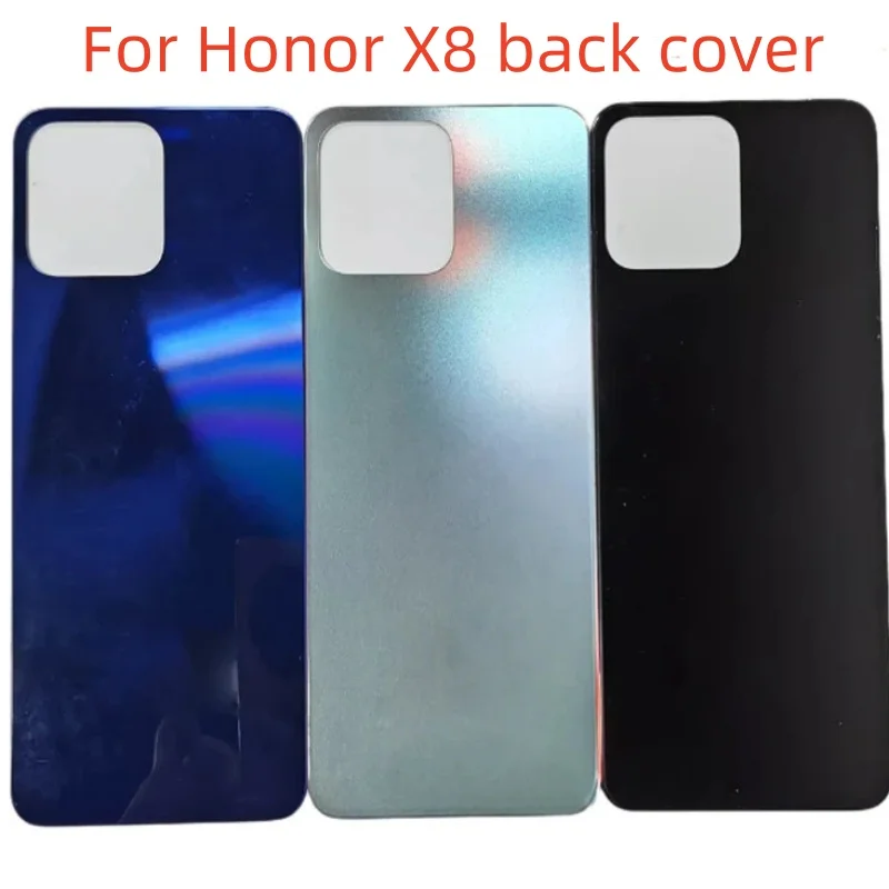 

Back cover For Honor X8 Battery Back Cover Glass Panel Rear Door Battery Housing Case Adhesive Replacement