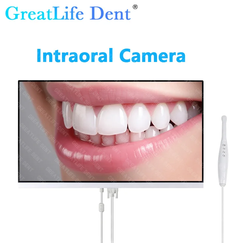 GreatLife Wifi Digital Radio Dentistry Intra Oral Camera DA-MC03 Dental Endoscope 17inch LCD Monitor VGA Intra Oral Camera 6LED