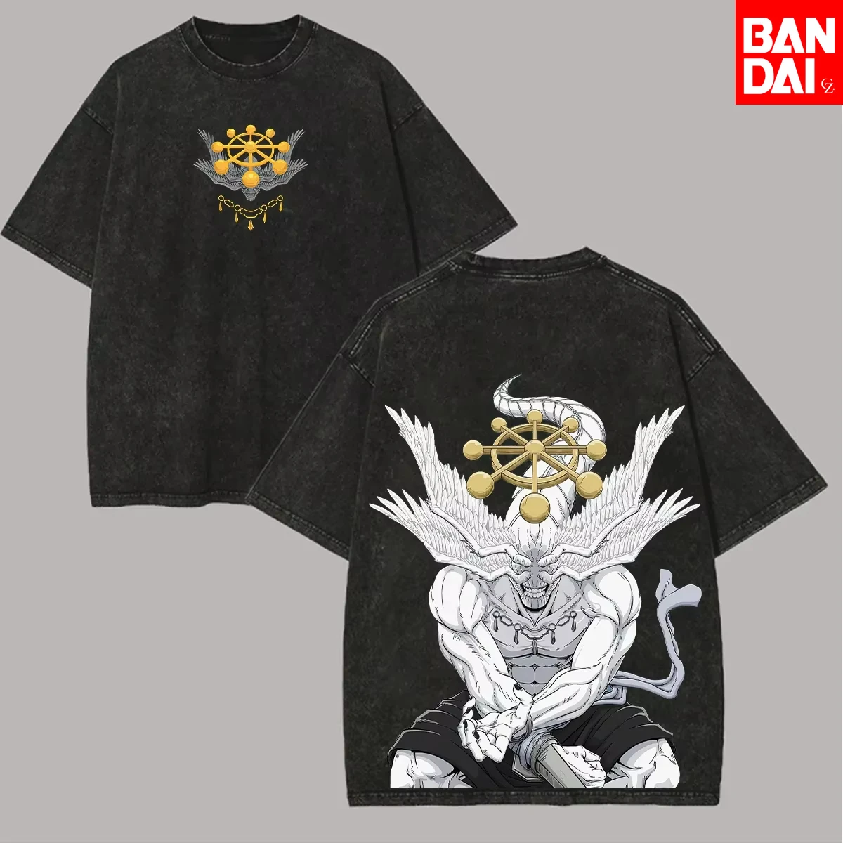 

2026 New Kinji Hakari Jujutsu Kaisen Men Vintage Acid Wash Always Bet on Hakari Anime Graphic Oversized Streetwear Cotton Tees