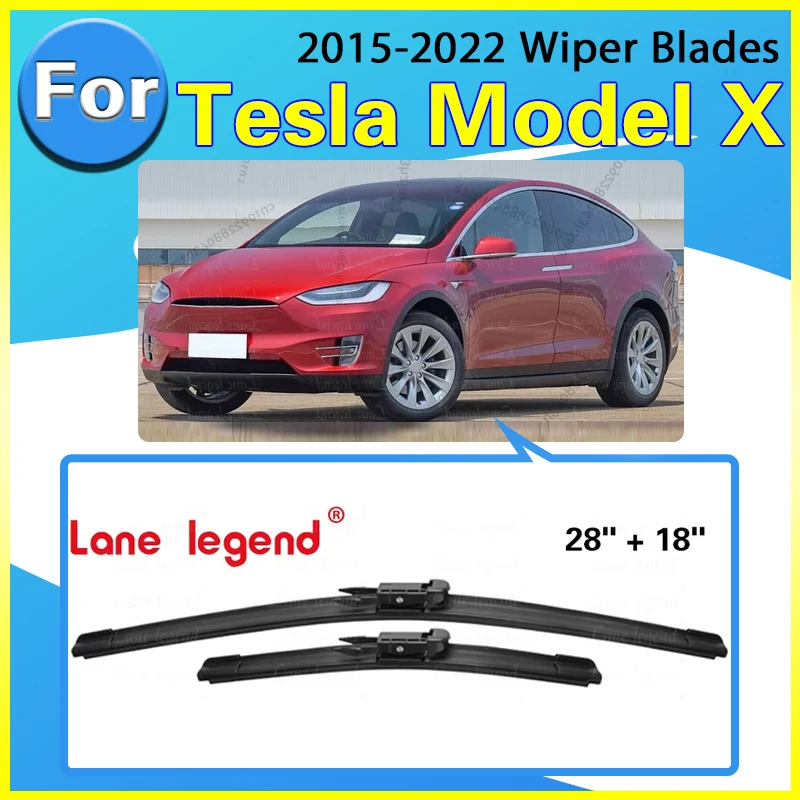 Für Tesla Modell X 2015-2022 Auto Wischer Front Wischer Klinge Frontscheibe Scheibenwischer 28 "18" Auto Zubehör (Keine wasser sprüh funktion