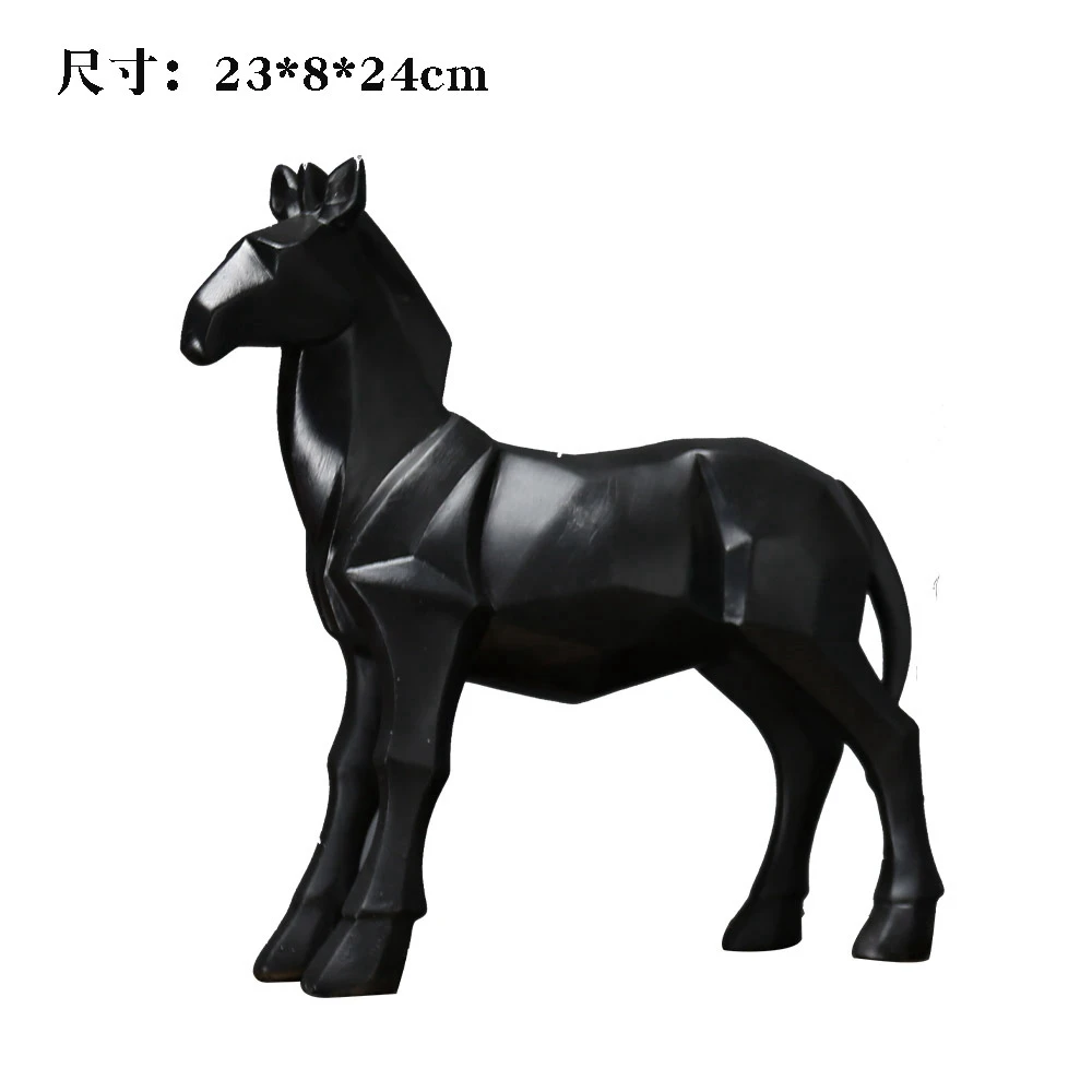 Modern minimalist geometric home decor horse decorations living room TV cabinets office desktop Retro Creative Model Ornaments