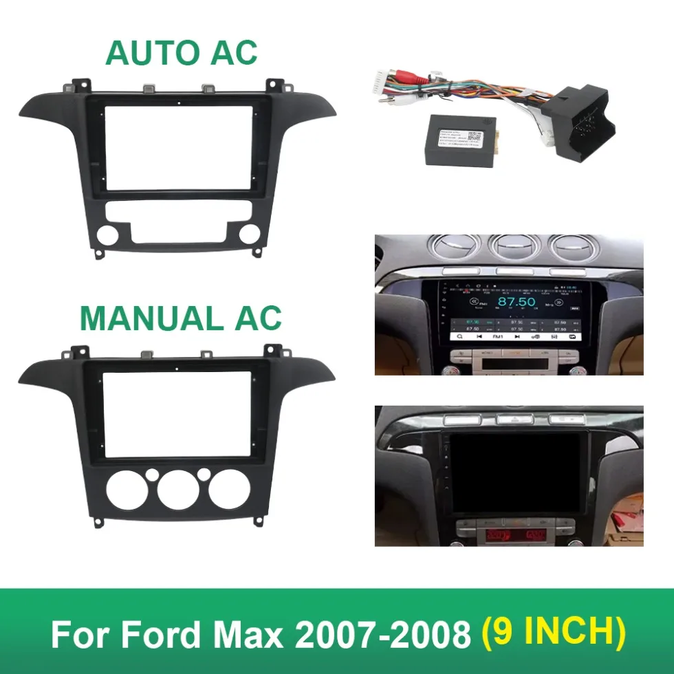 

9 Inch Universal Car Radio Frame for Ford Max 2007-2008 Car Audio Fascia Frame Android Radio Interior Accessories Panel