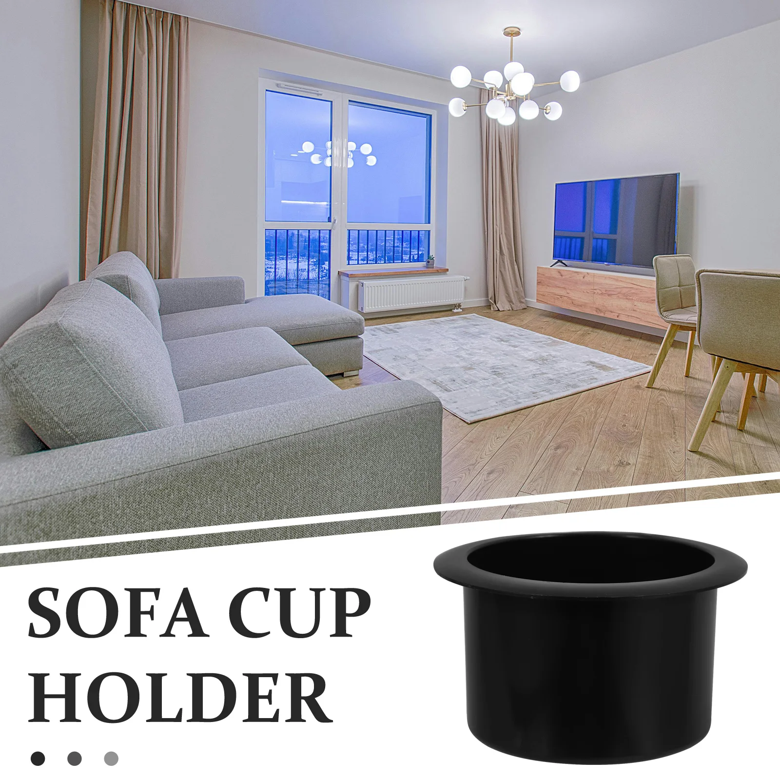 

6pcs Sofa Cup Holder Insert Plastic Stable Drink Organizer Drop-In Water Mug Holder For Rv Car Couch Anti-Spill Replacement
