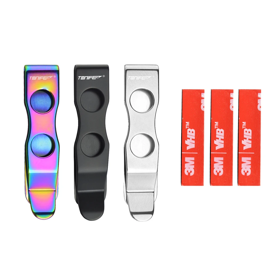 Tonife-clipe Multiúso para Smartphones Montável Clipe de Bolso Anexável Hip Clip para Cinto Coldre Adesivo em Aço Inoxidável
