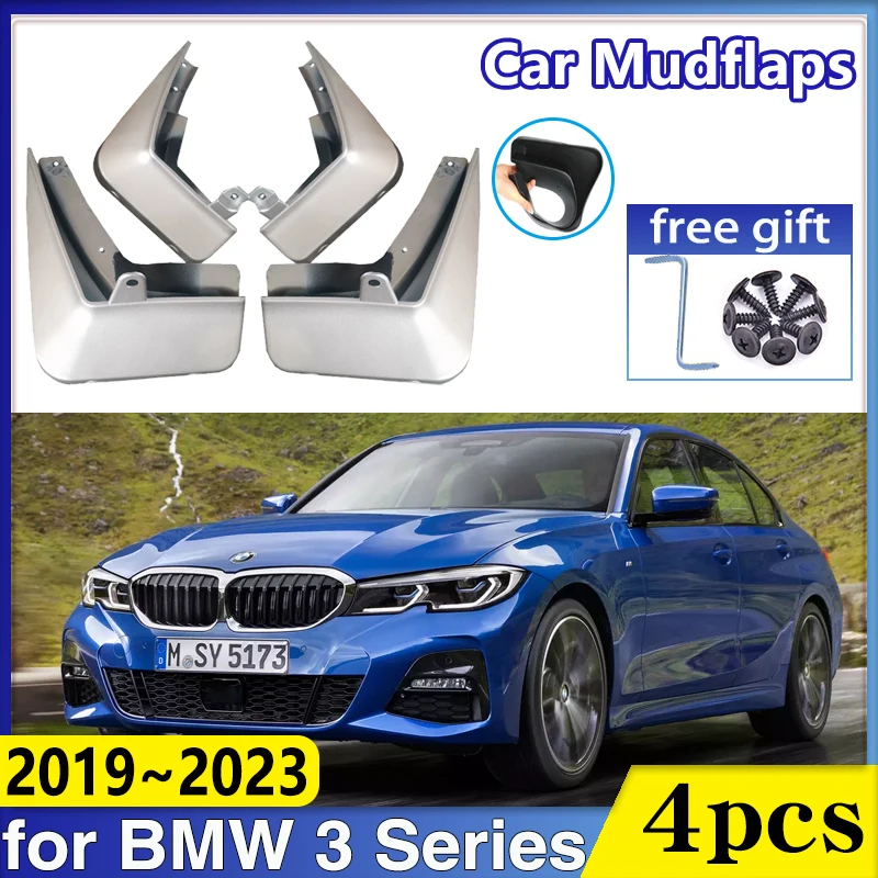 

Car Mudflaps for BMW 3 Series 2023 Accessories G20 2019~2022 Rear Wheel Fender Baking Paint Protect Mud Flaps Guards Mudguards