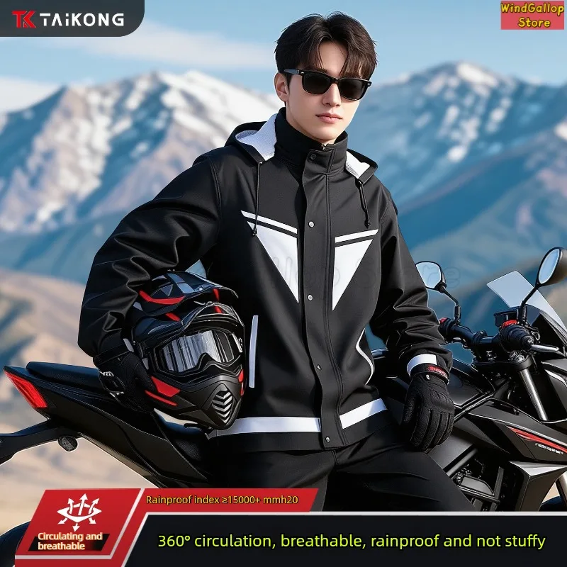 

Motorcycle raincoat cycling suit men full body rainstorm protection adult split suit cycling raincoat