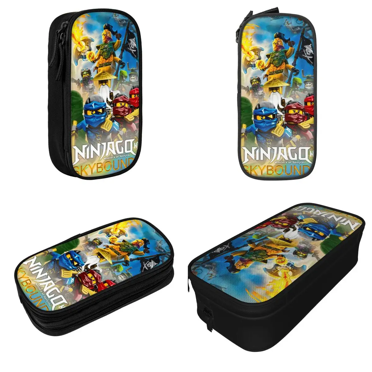 Classic Cartoon N-Ninjago Pencil Case Pencilcases Pen Box for Girls Boys Large Storage Bag Students School Zipper Stationery