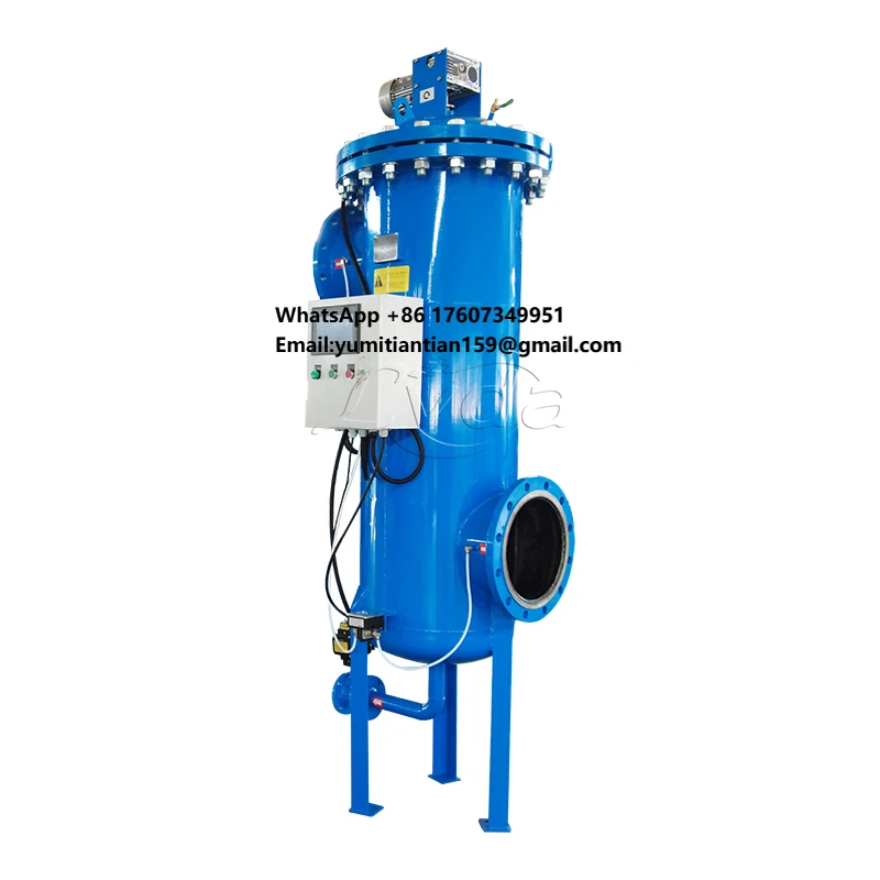 Customized Brush Scraper Type 200 Microns Automatic Self Cleaning Filter Strainer for River Water Treatment