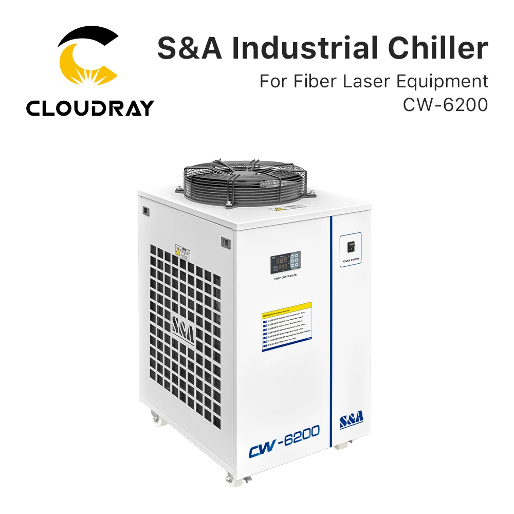 Cloudray Original S&A Industrial Chiller CW-6200 75L/min Flow R-410a Refriferant for Machine Water Colling System