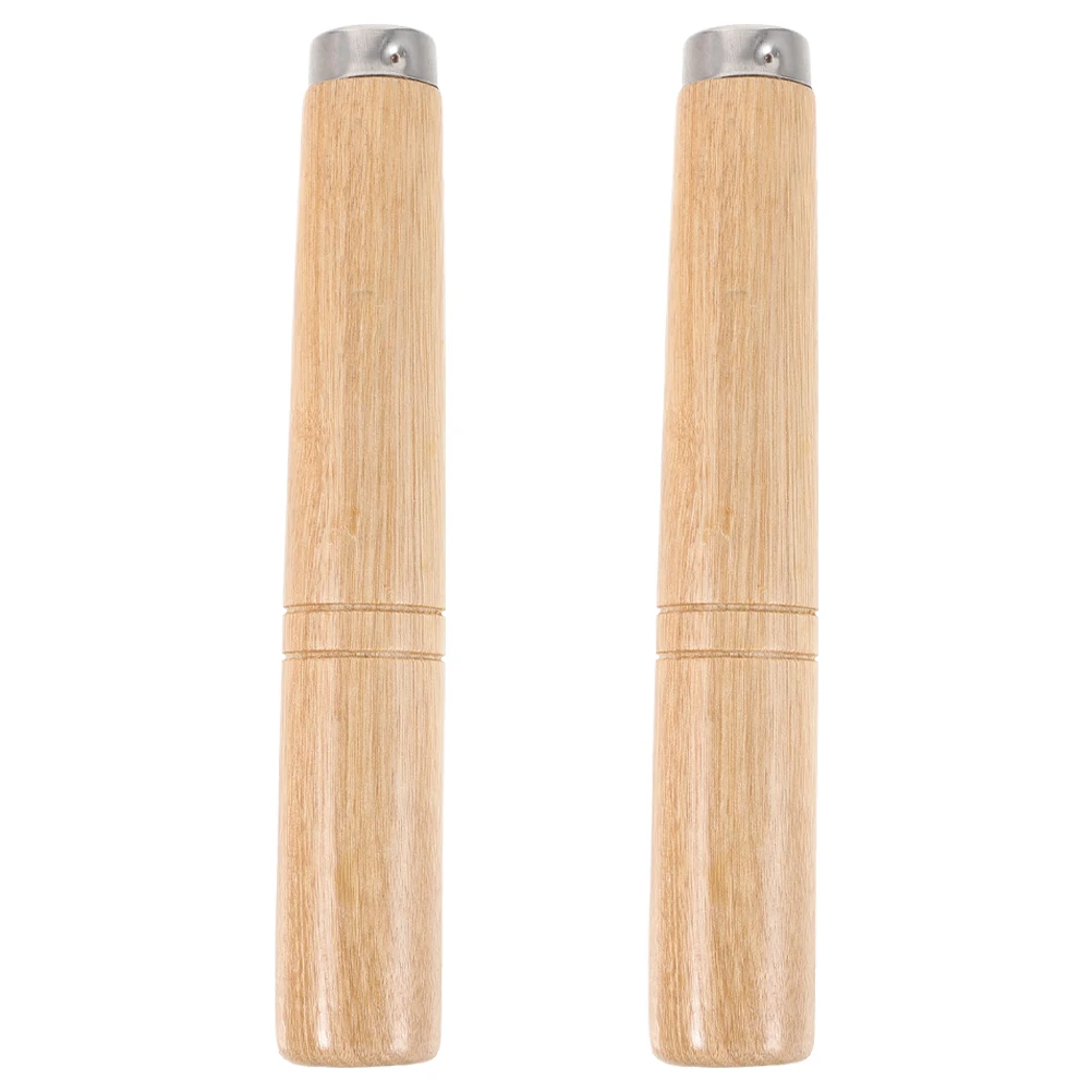 

2 Pcs Spatula Handle Pan Accessory Detachable Pot Replacement Universal Kitchen Utensils Gripper Wood