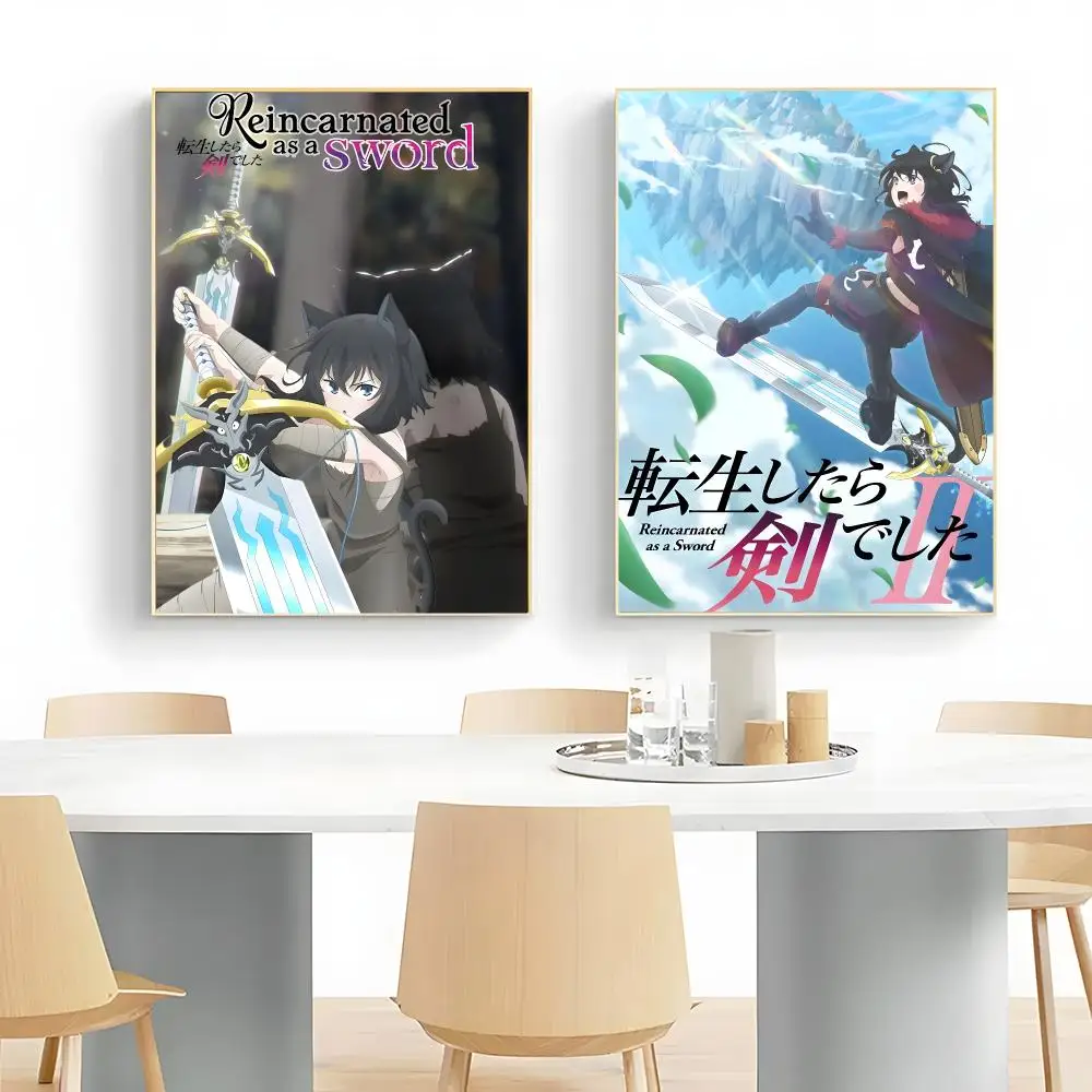 Fantasy Anime Reincarnated as a Sword Poster Wall Art Print Decorative Mural Home Decor Gift Unframed