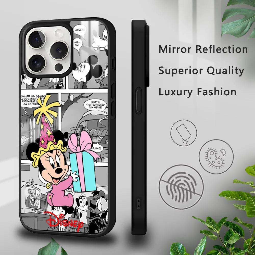 Happy Birthday Mickey Mouse Phone Case For iPhone 16 15 14 13 12 11 Pro Xs Max Mini Plus Celulares Hard Funda