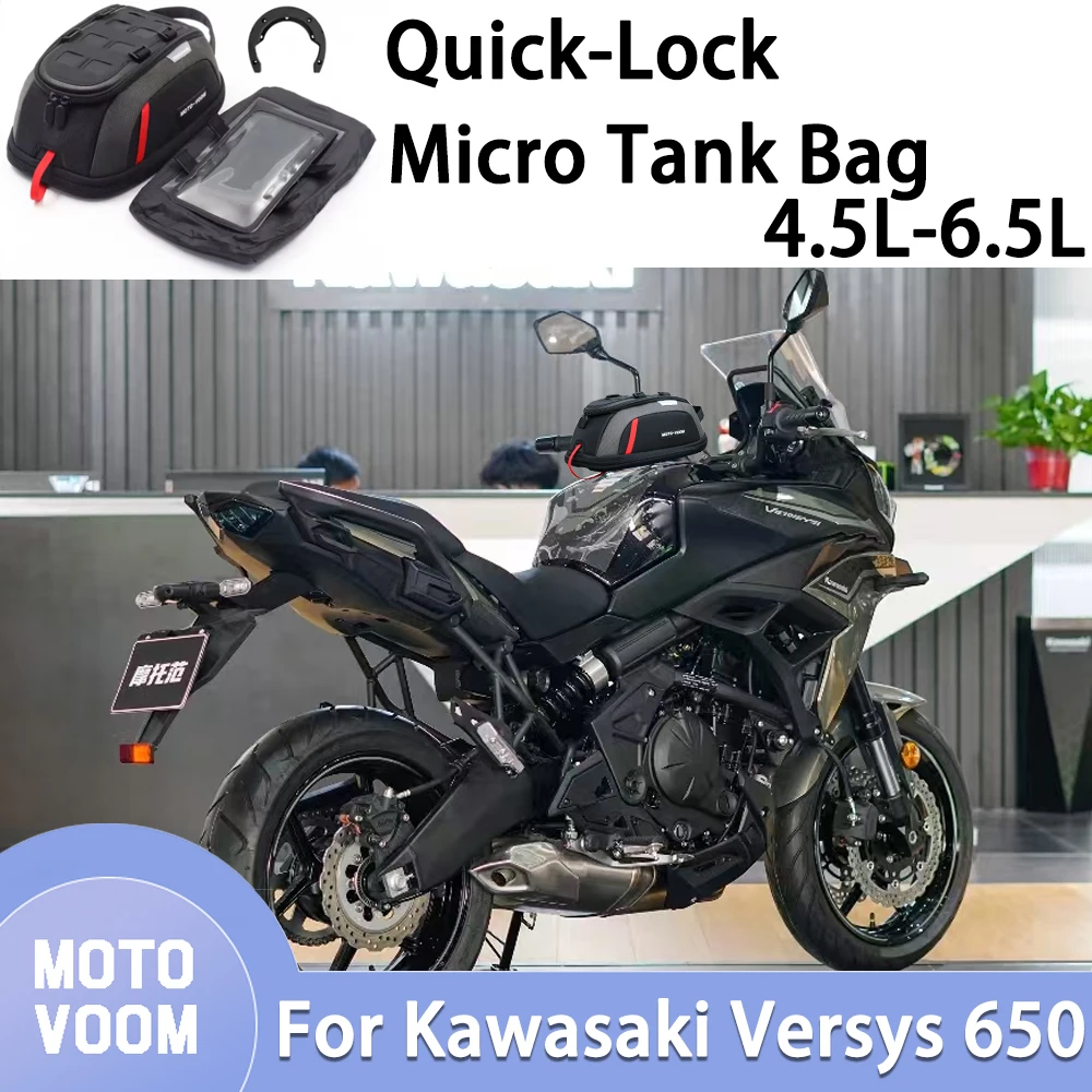 NEW Motorcycle Tank Bag For Kawasaki Versys 650 2015 2021- Tank Bag Fitting Kit Quick Release Tank Bag Magnetic Tank Bag