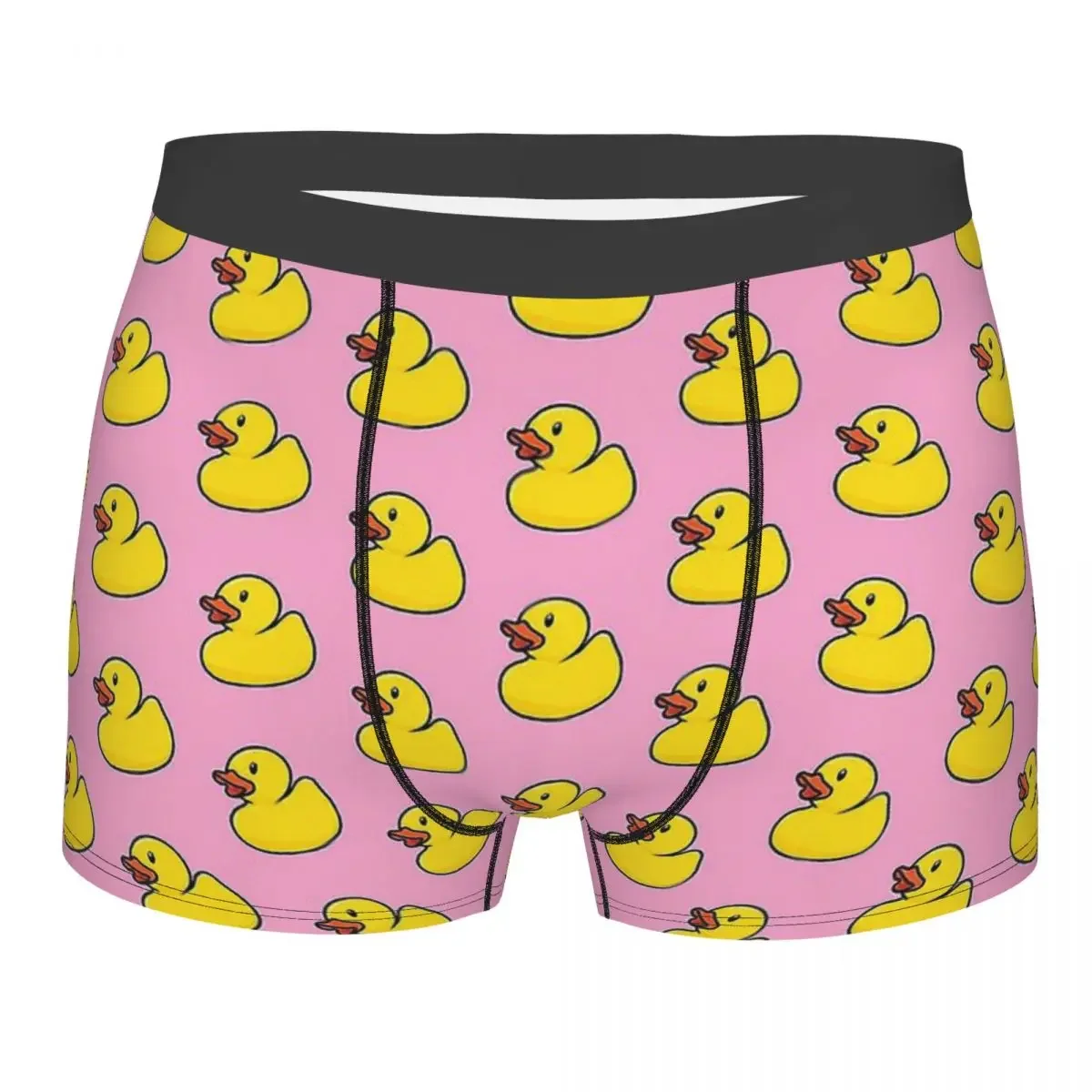 In Pastel Pink Rubber Duck Bath Toy Yellow Cute Underpants Breathbale Panties Men's Underwear Comfortable Shorts Boxer Briefs