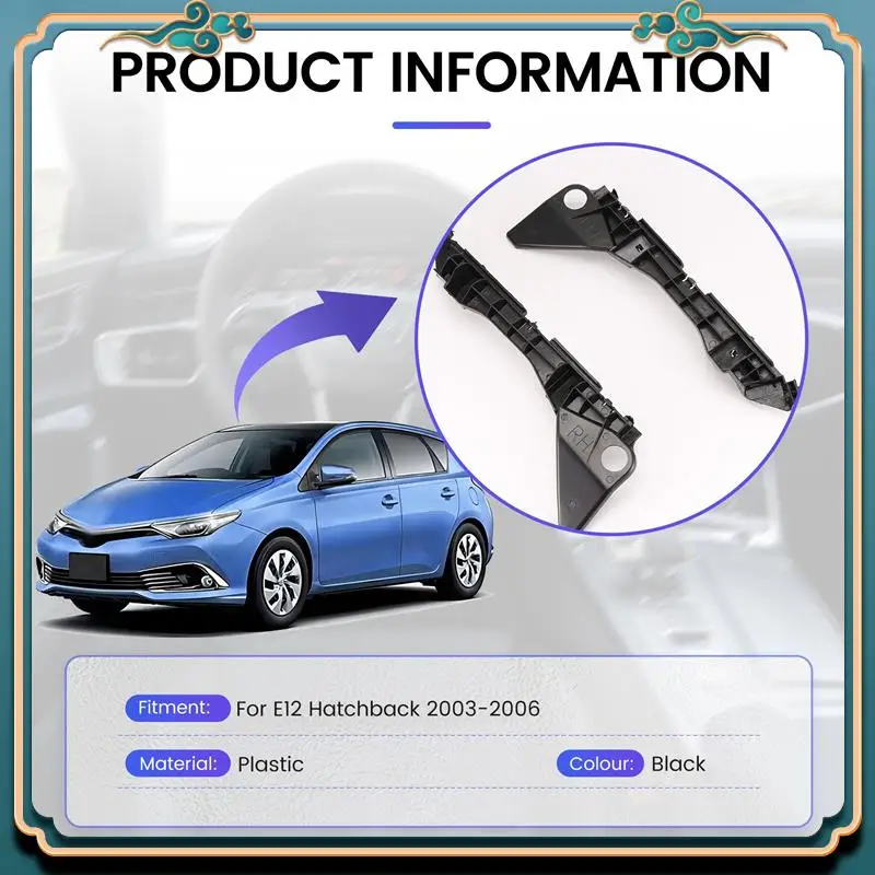 

Latest 2Pc Front Bumper Mounting Holder For Toyota Corolla E12 Hatchback 2003-2006 Front Bumper Bracket 52536-13020 5253602020