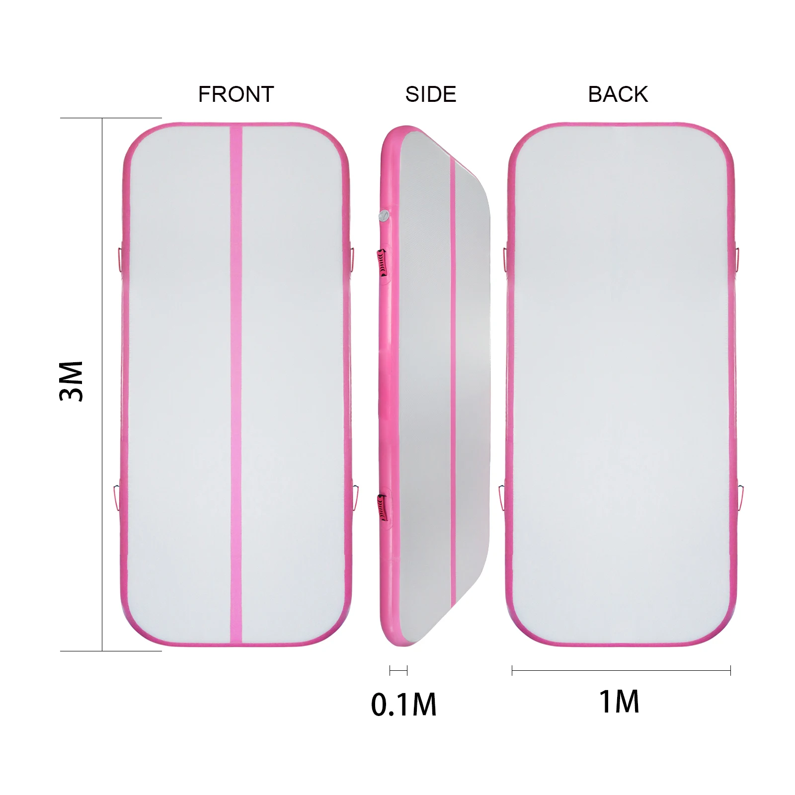 

CustomPink Inflatable Air Tumble Track Gym Mat Waterproof Folding Gymnastics and Taekwondo Mat Available in 3m and 6m Lengths