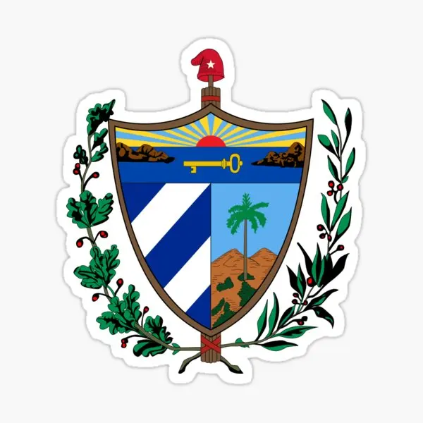 Creative CU Cuban Flag Map Emblem Sticker Laptop Truck Window Car Motorcycle Wall Glass Bicycle Helmet Van Door Room PVC Decal