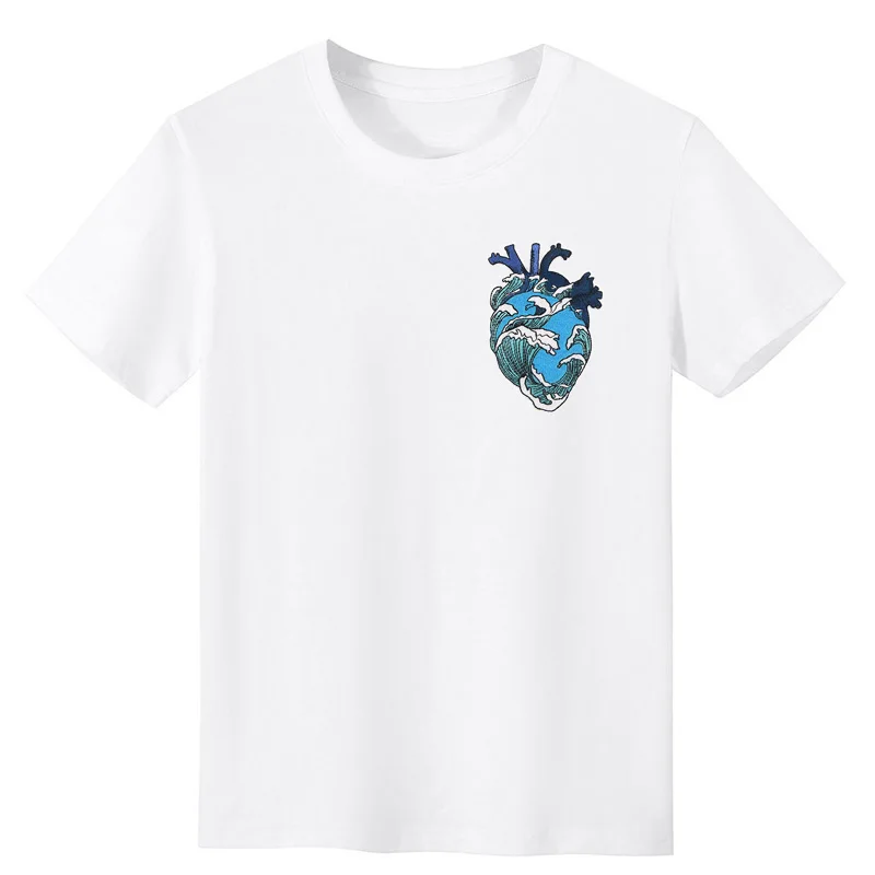 Heart Graphic Tees Women Cute Funny T-Shirts Vintage Fashion T Shirts Tops Unisex Clothing