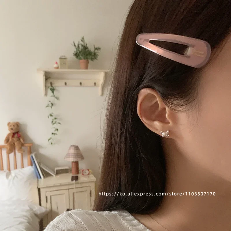 مشبك كسر متوسط الحجم من فرنسا كوريا الجنوبية، مشبك BB على الطراز الفرنسي، مشبك جانبي بمزاج، مشبك شعر #5