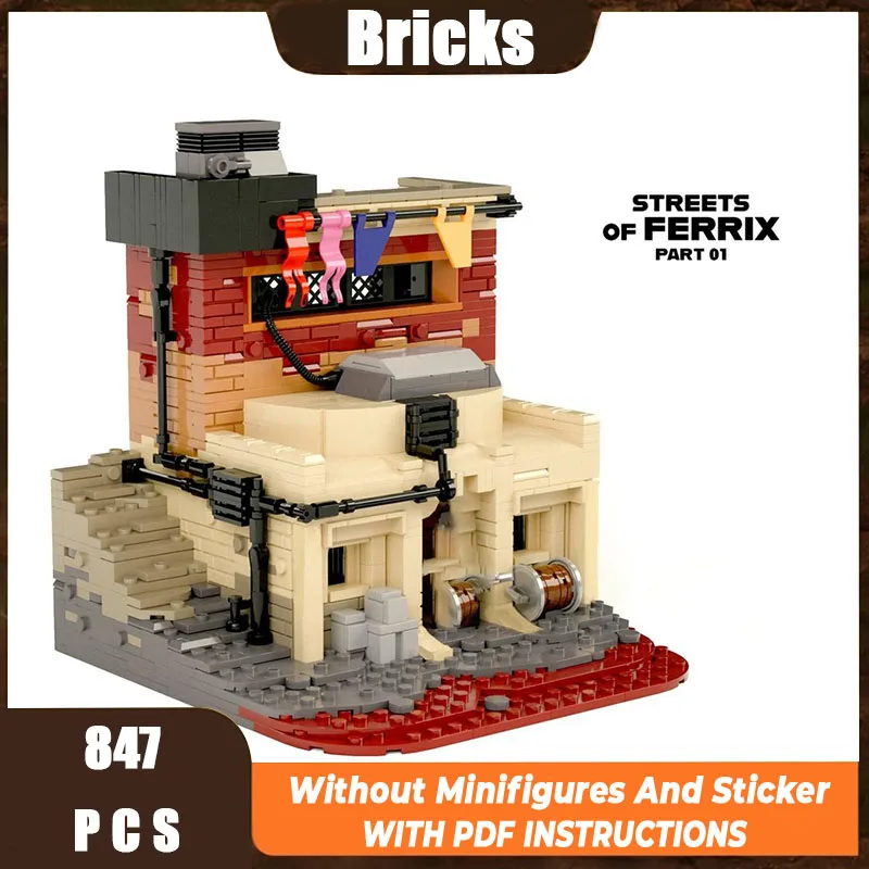 Moc 행성 스트리트 뷰 아키텍처 모델 플랜트 샵 및 스튜디오 기술 모듈 형 빌딩 블록 선물 완구 DIY 세트 조립