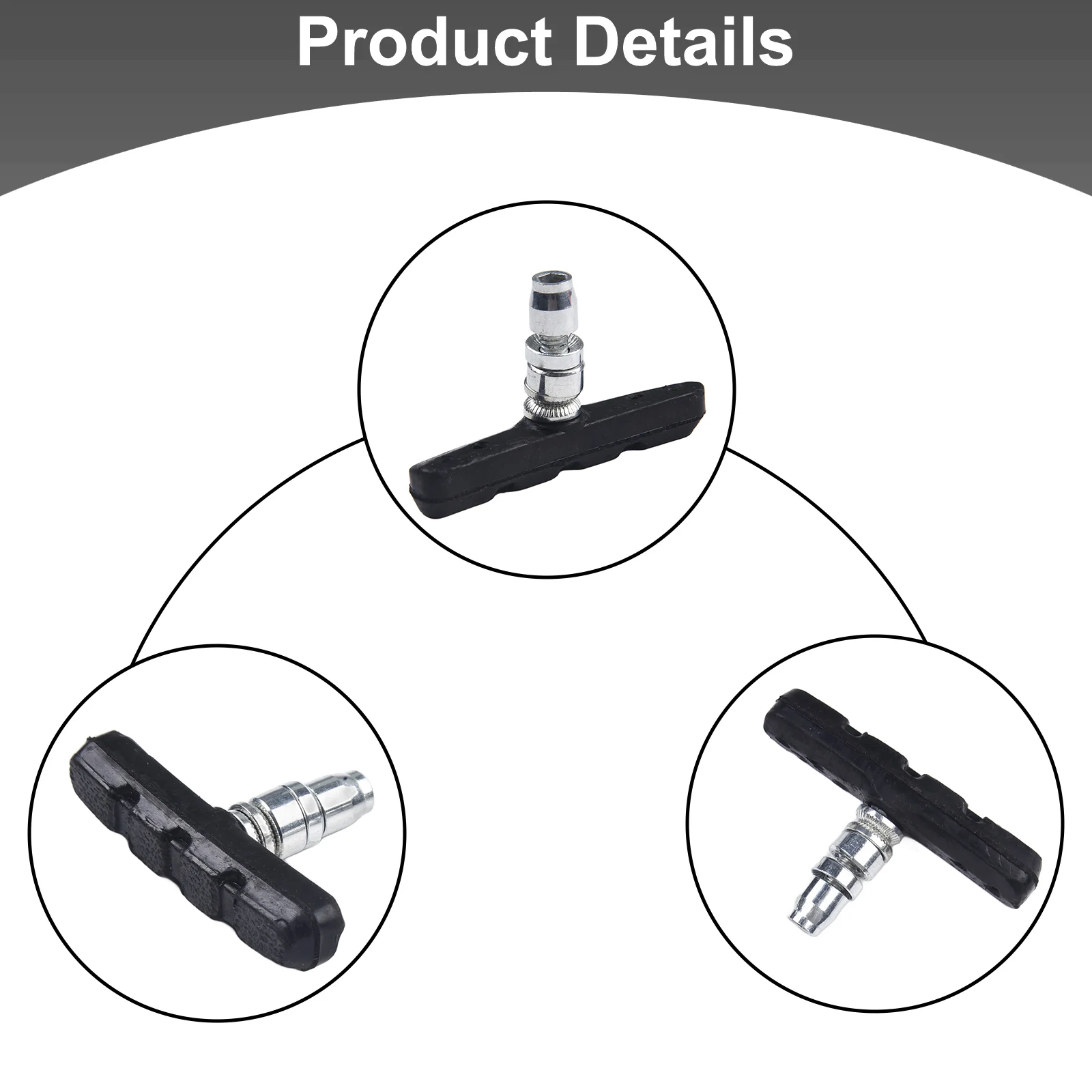 

Suitable for various weather conditions 12 pairs 24pieces brake shoes for Vbrake symmetrical 70 mm bicycle brake pads
