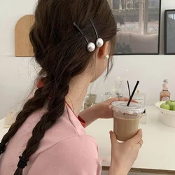 Delicate Pearl Gold Buckle Hair Clip Bar Shaped Clip Female Bang Clip Back Head Hair Accessories Headdress Side Clip Top ClipNew