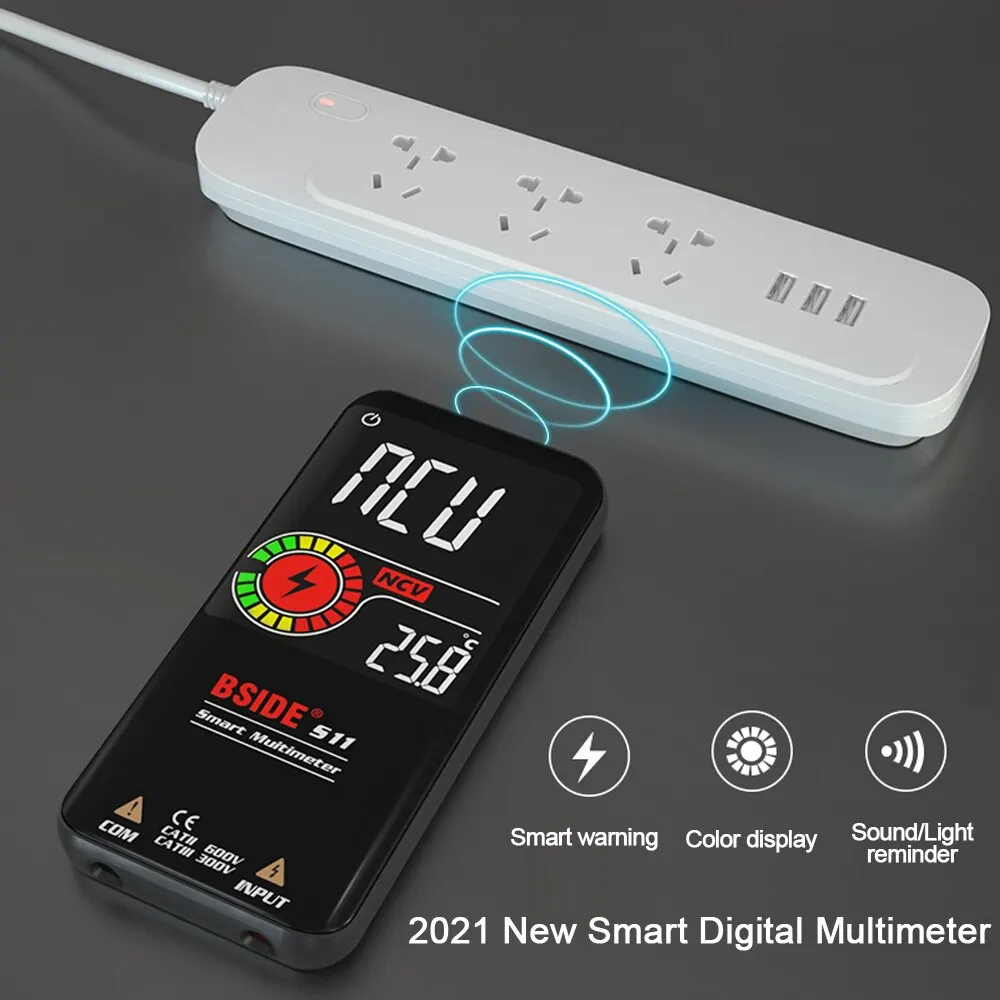 BSIDE S11 Digital Multimeter Smart Electrician Tester USB Charge T-RMS DC AC Voltage Ohm Hz NCV Professional Multitester