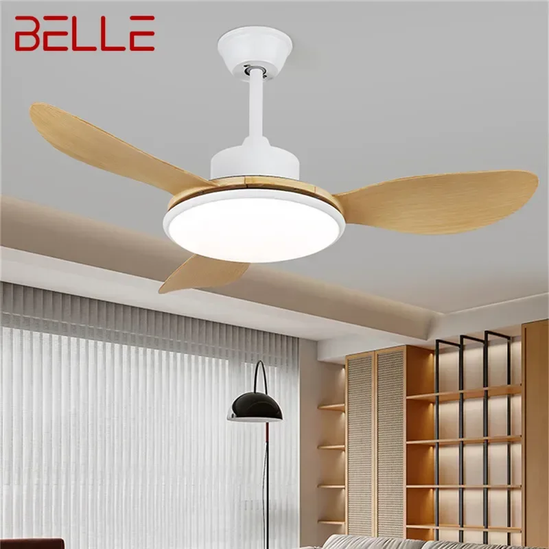 

BELLE Modern Fan Light Luxury Living Room Restaurant Bedroom Study LED Ceiling Fan Light Remote Electric Fan Light