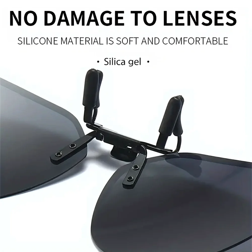 Männer Auto Fahren Flip Up Clip auf Sonnenbrille Outdoor Brillen Polarisierte Frauen Große Größe Nachtsicht Angeln UV400 Sonnenbrille – Detail 5