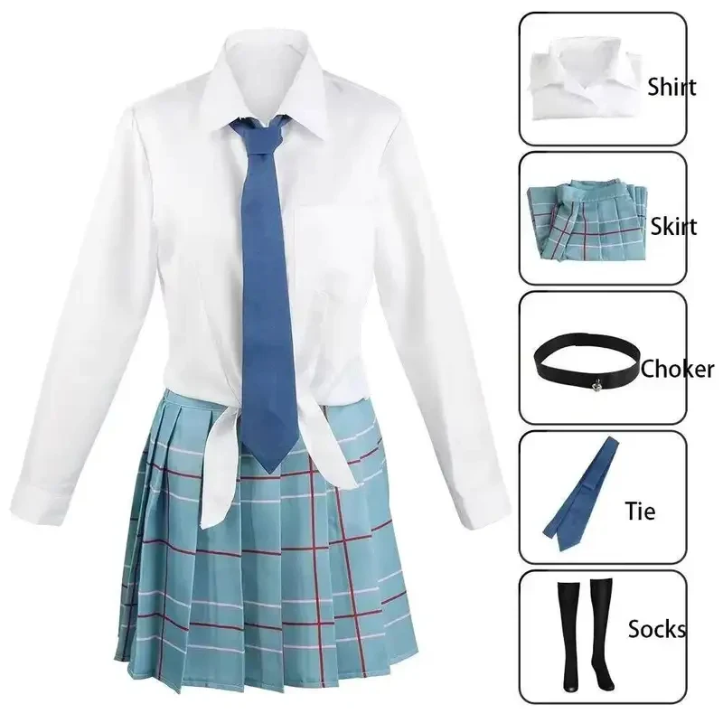 

5;e,8\v,5/Anime My Dress-Up Darling Kitagawa Marin Cosplay Costume Gojo Wakana Adult Women Girl Men JK Skirt Suit Hallr;5'b\7,k/