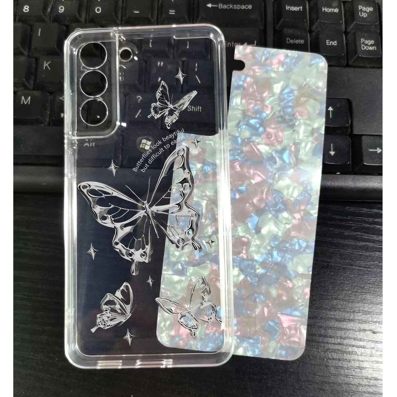 Butterfly Marble Phone For Samsung A13 a23 a14 a34 54 12 52 A72 A32 A22 A42 A33 A53 A73 51 A71 A31 a21S Conch Pattern Soft Cover