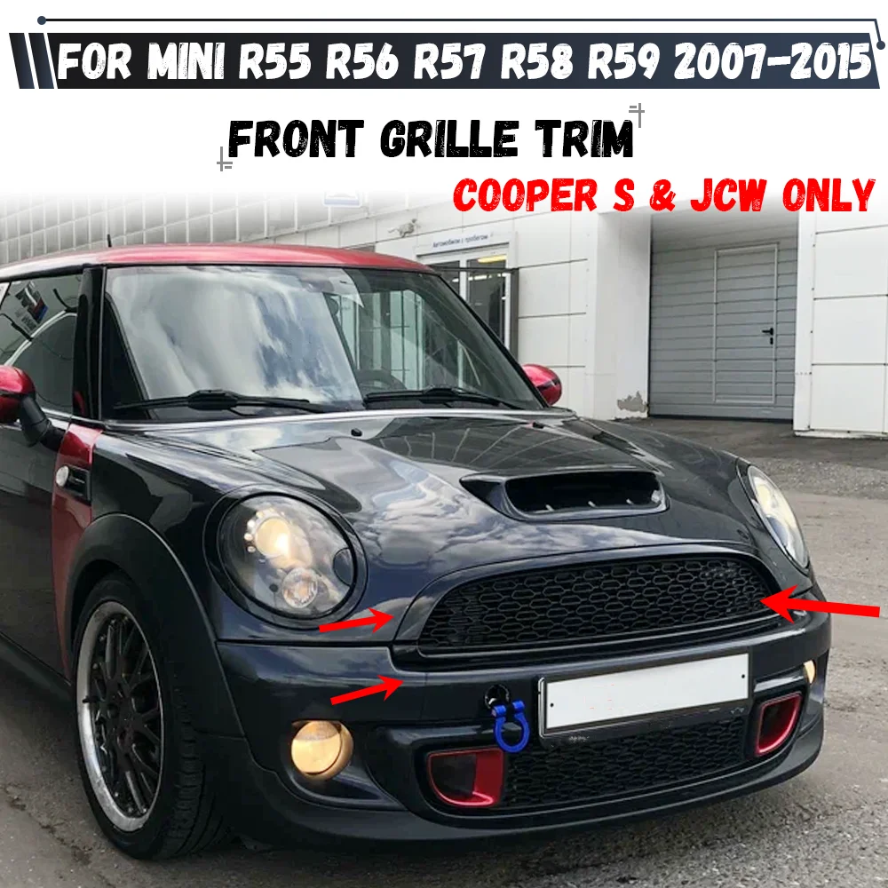 

Car Front Bumper Grill Honeycomb Mesh Radiator Grille For Mini R55 R56 R57 R58 R59 2007-2015 Cooper S & JCW (Not for Cooper)