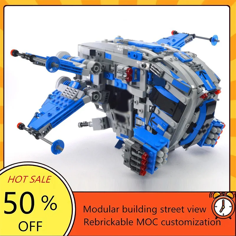 

1028PCS Popular Space War Movie Model MOC Building Bricks Dropship Modular Technology Gifts Holiday Assemble Children Toy Suit
